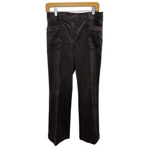 Chelsea & Theodore Womens Pants Brown Size 4 Corduroy Polyester Blend Straight